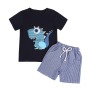 New Design Kids Hot Sale Brand Boys Clothing Children Summer Boys Clothes Cartoon Kids Boy Clothing Set T-shit+pants