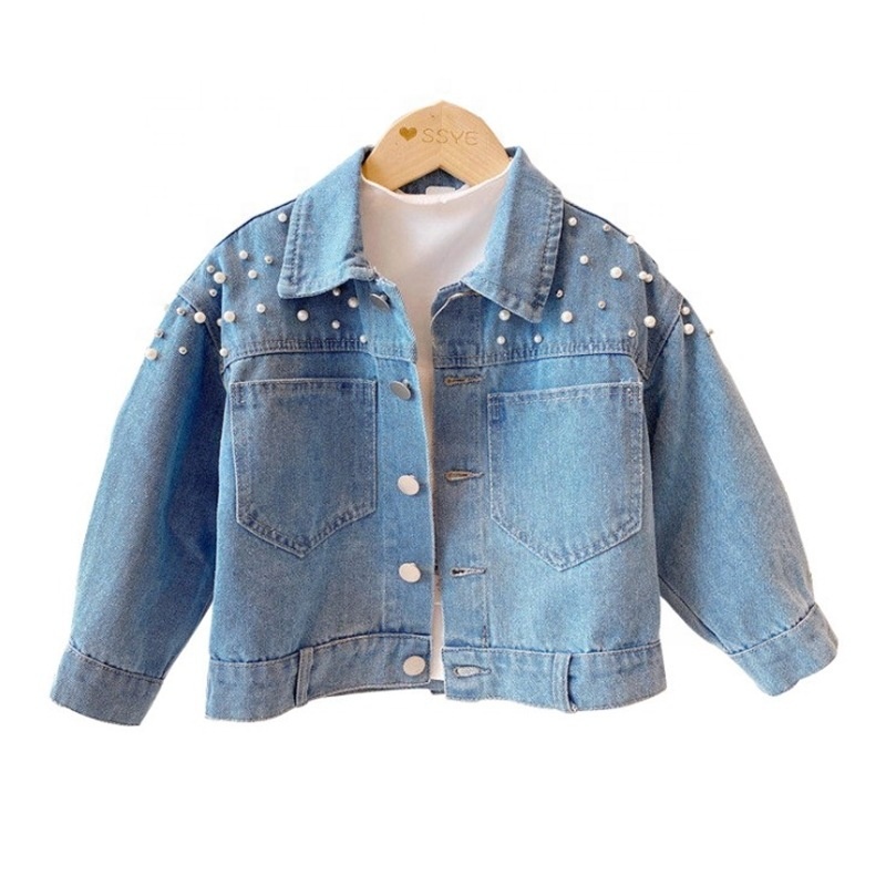 2021 New Kid Girl Denim Blue Jacket Toddler Girls Fashion Winter Outdoor Denim Top Jacket
