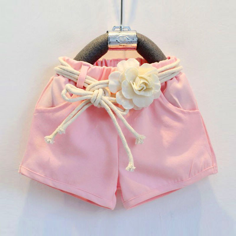 Conyson New Summer Girl's Fly Sleeve Jacquard Short Sleeve Shirts + Shorts 2Pcs Flower Belt Princess Baby Girl Clothes Sets