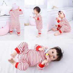Conyson Wholesale Newborn Children Clothing Vintage Organic Pure Cotton Long Sleeves Stock Lot Cute Cartoon Baby Rompers