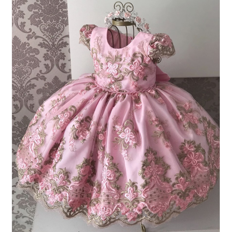 Customize Flower Party Princess Flower Girl Dress Summer Tutu Wedding Birthday Party Kids Dresses Girls Costume Prom Designs