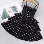 High Quality Knitted 100% Cotton Knee-Length Layered Dress Children Kids Apparel Girl Dress