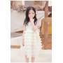 Conyson Wholesale Summer New Design Boutique Mesh Embroidery White Flower Ball Gown Girls Party Dresses