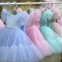 Conyson Kids Puffy Tulle Dresses Child Birthday Party Baby Girl Frocks Kid Girls Holiday Princess Party Fancy Dress