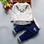 Spot Long Sleeved Soft Fabric Children's Sports Casual Suit Boy Kids Clothes Set