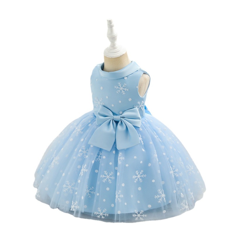 Conyson Embroidery Bow Quality Costume Cheap Little Girls Baby Frozen Prom Designs Skirt Puffy Luxury Evening Princess Dress