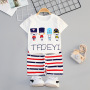 Childern Suits 100% Cotton Children Boutique Clothing Sports Suit Kids Clothes Baby Boy Summer Clothes 2 Pcs Sets