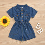 Summer Casual Jean Jumpsuit Kids Baby New Clothes Baby Clothes Summer Denim Romper Clothes Girl Jumpsuit