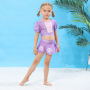 Conyson Wholesale Summer Kids Beach Clothes Fitness Sexy Ruffles Triangle Custom Kids Piece Bikini Skirt Swimwear for Kids Girls