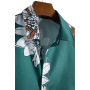New 2023 Summer Jogger New Designer Short Hawaiian Print Tracksuit Large Size Beach Button Suit Quick-Dry Men Two Pieces Sets