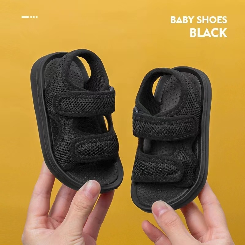 Conyson New Summer Children Boys Girls Flat Beach Shoes Kids Casual Student Net Hook And Loop Soft Non-slip Fashion Sandals