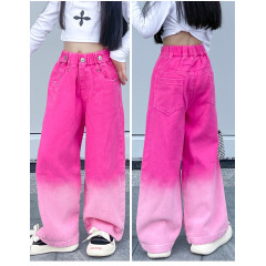 Conyson Hot sale good quality autumn winter fashion boutique designer Kids loose Pants Children denim Trousers girls jeans
