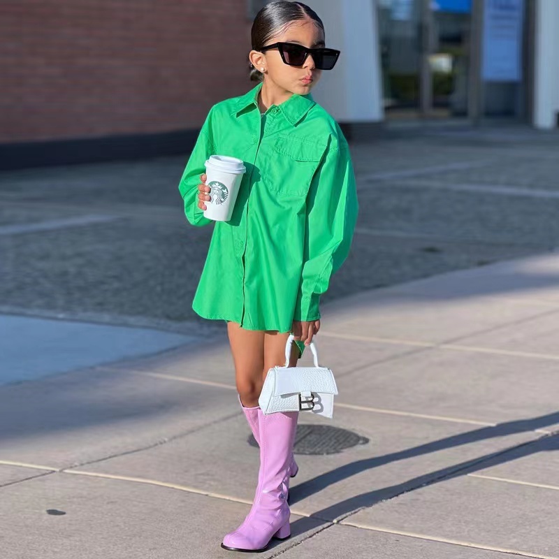 Baby Girl Boy Plaid Blouse Toddler Kids Loose Shirt Oversized Spring Autumn Baby Casual Clothes