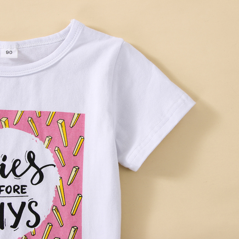 Conyson new arrive hot sale fashion Designer boutique short Sleeve children clothes Girl baby summer Kids wholesale Clothing Set