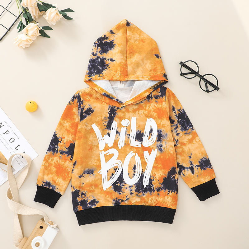 Polyester Plain Boys Set Clothes Kids Hoodie Girls Hooded Sweatshirt Pants Set