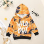 Polyester Plain Boys Set Clothes Kids Hoodie Girls Hooded Sweatshirt Pants Set