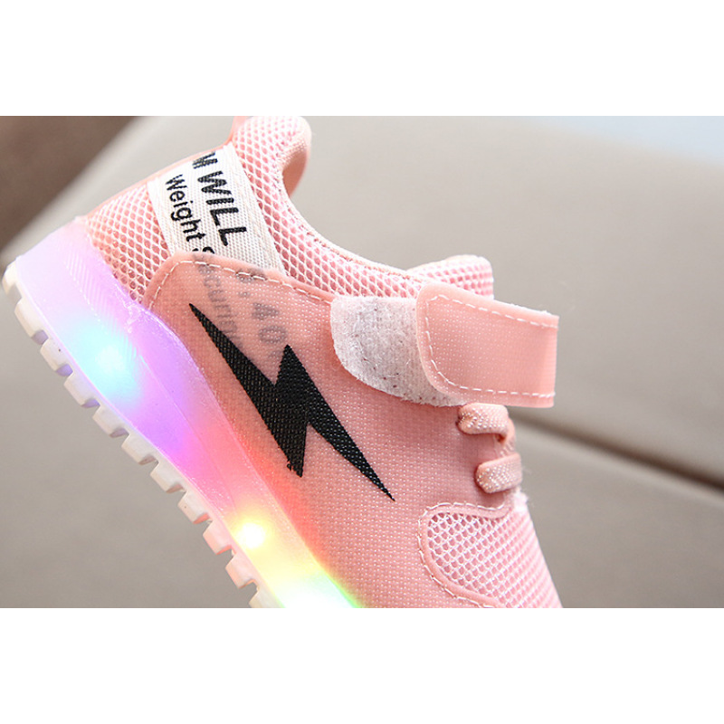 Conyson hot sale fashion toddler Children's baby Casual kids boy girl LED light shine running sneaker sport grid designer shoes