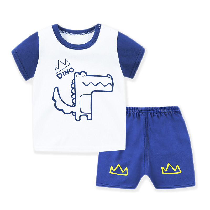 Childern Suits 100% Cotton Children Boutique Clothing Sports Suit Kids Clothes Baby Boy Summer Clothes 2 Pcs Sets