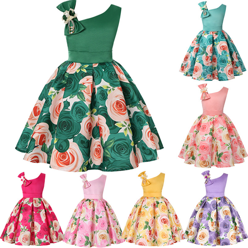 Wholesale Girl's Birthday Dresses Child's Party Princess Flower Wedding Formal Bridesmaid's Day Dresses