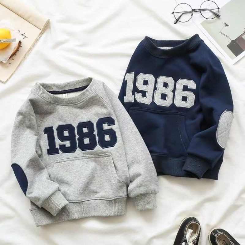Kids Clothing Casual Letter Printing Pullover Sweatshirt Outwear Autumn Winter Warm Boys Plain Hoodies