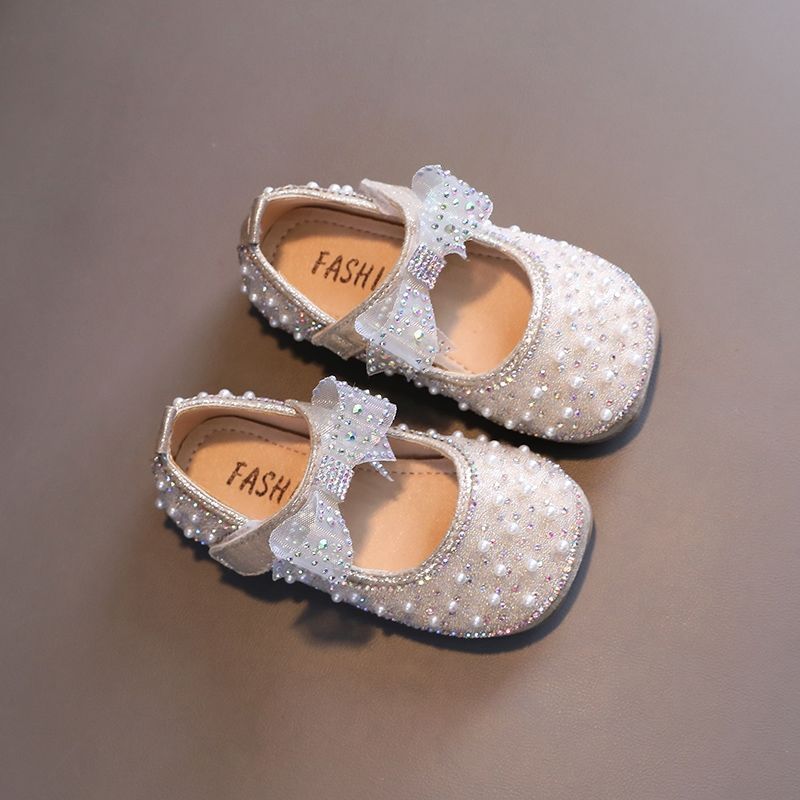 Conyson Fashion Factory Direct Princess Bow Baby Princess Dress Shoes Sweet Bow Infant Prewalker Soft Sole Baby Girls Shoes