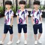 Manufacturer Casual Summer Boys Clothing Sets Camouflage Boys Sport Package Two Piece Graffiti Clothing Set