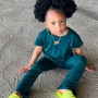 Conyson summer ins popular fashion casual toddler girls t-shirt pants Baby children's pure color suit Kids clothing clothes Sets