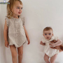 Conyson New Soft Baby Clothing Nonsexual Baby Boys Girls Jumpsuit Cotton Sleep Suit Ruffle convertible Kids Rompers