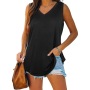 Conyson New Style Stock Lots European Style Plus Size Oversized Polyester Women's Perfect Clothing Sexy Sleeveless T-shirts