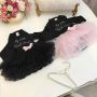 Toddler Infant Baby Girl Long Sleeve Dresses Party Flower Lace Dress Black Romper Jumpsuit Outfit
