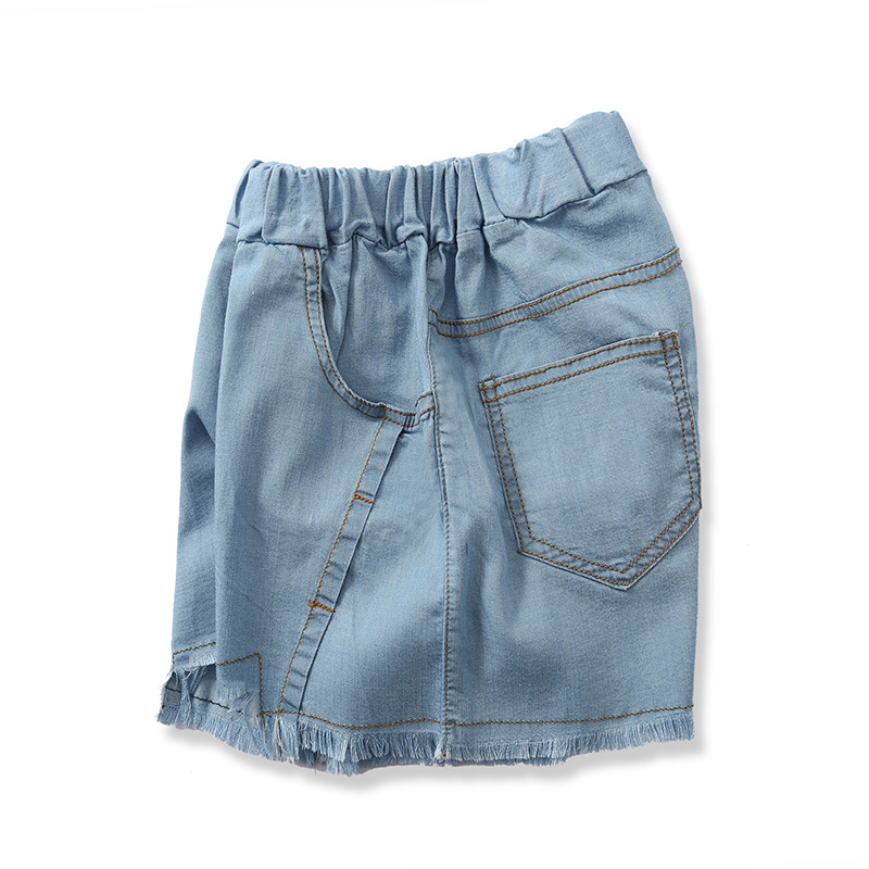Custom 3-8Years Casual Pockets Washed Kids Summer Jean Shorts Little Girls Shorts For Kids