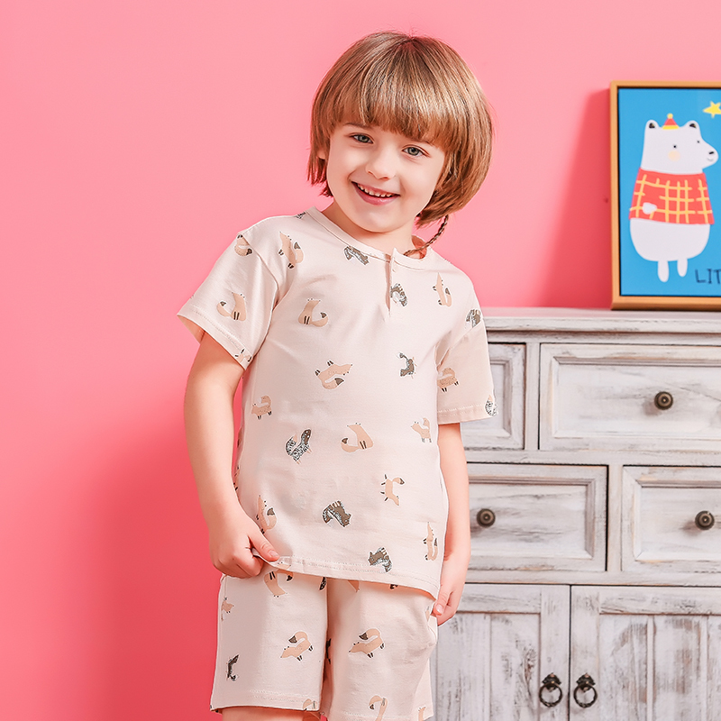 Conjunto de pijama de verão personalizado para meninas de 3 a 13 anos, em malha casual 100% algodão.