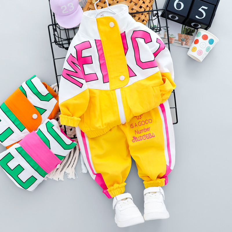 Conyson Fashion Tracksuit Long Sleeve Kids Sweat Suits Baby Girls Clothing Sets Clothes Little Girls Boutique Clothing Sets
