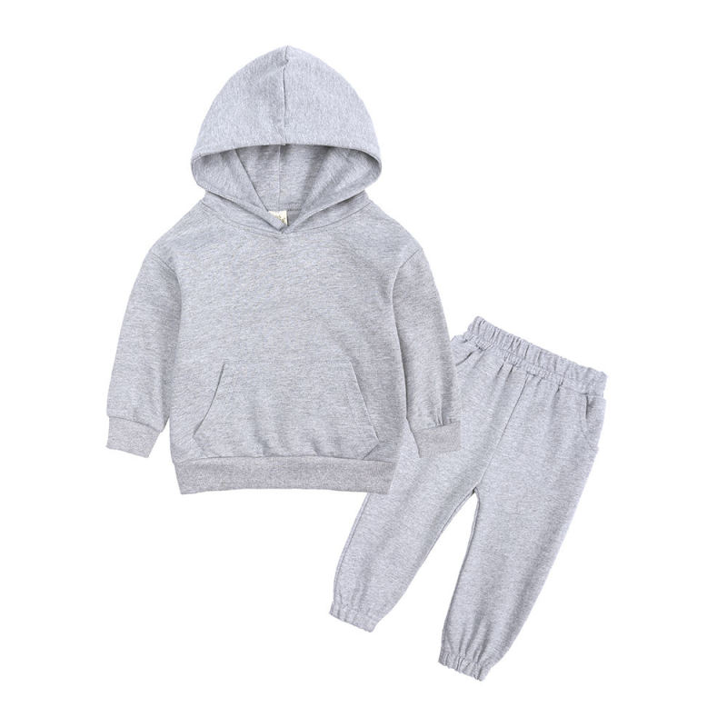 Conyson custom logo high quality children clothes set kids hoodies tracksuit french terry spring kids joggers clothing sets