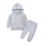 Conyson custom logo high quality children clothes set kids hoodies tracksuit french terry spring kids joggers clothing sets