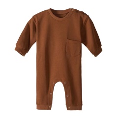 Conyson Wholesale Customize Logo Baby Clothes Solid Cotton Long Sleeve Infant Baby sweatshirt Pants Romper