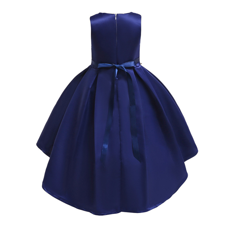 High Quality Layered Dress Kids Princess Printed Flower Christmas Evening Girls Party Dresses
