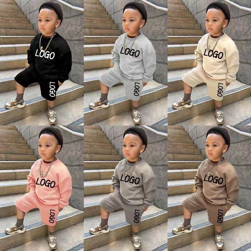 Conyson autumn Toddler Kids Jogging Suits Custom Logo Jogger Kids Tracksuits Sweatsuit Sets Kids Toddler Jogger Sets
