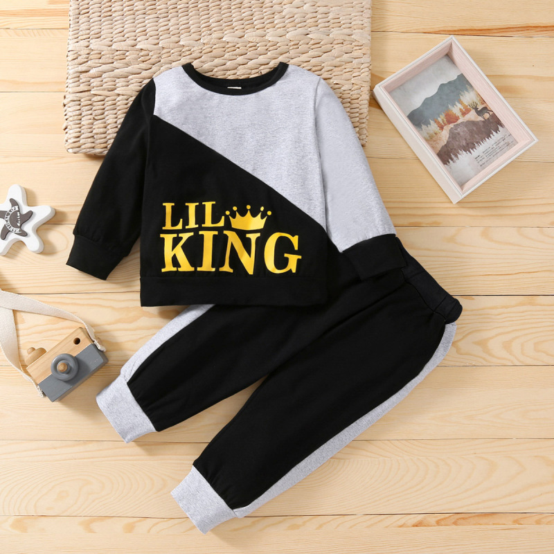 Conyson Winter Newborn Baby Boy Clothing Sets Long Sleeve Printing Sweater Casual Jogger Pants Two Piece Toddler Boys Suits