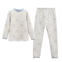 Kids long johns thermal underwear set cotton jacquard thermal pajamas