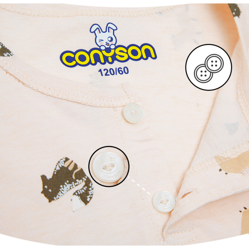 Wholesale Cute Long Sleeve Knitted Breathable Unisex Kids Cotton Pajamas Cartoon Boys Pyjamas Kids