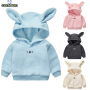 Conyson Unisex Hot Sale Baby Kids Boy Girl Pullover Cute Baby Sweatshirt Customize Rabbit Ear Outfit Toddler Baby Kids Hoodies