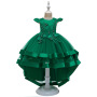 Conyson Wholesale Custom O-Neck A-Line baby Sleeveless pure color clothes Kid Girls Boutique princess Party Dress Kid full dress