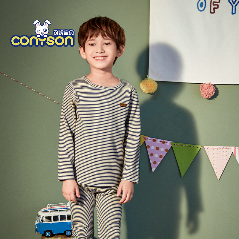 Wholesale kids thermal pajamas cheap kids winter pajamas