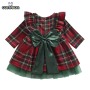 Christmas Dress For Girls Toddler Kid Child Red Plaid Bow Dresses For Girl Xmas Party Princess baby girl christmas dress