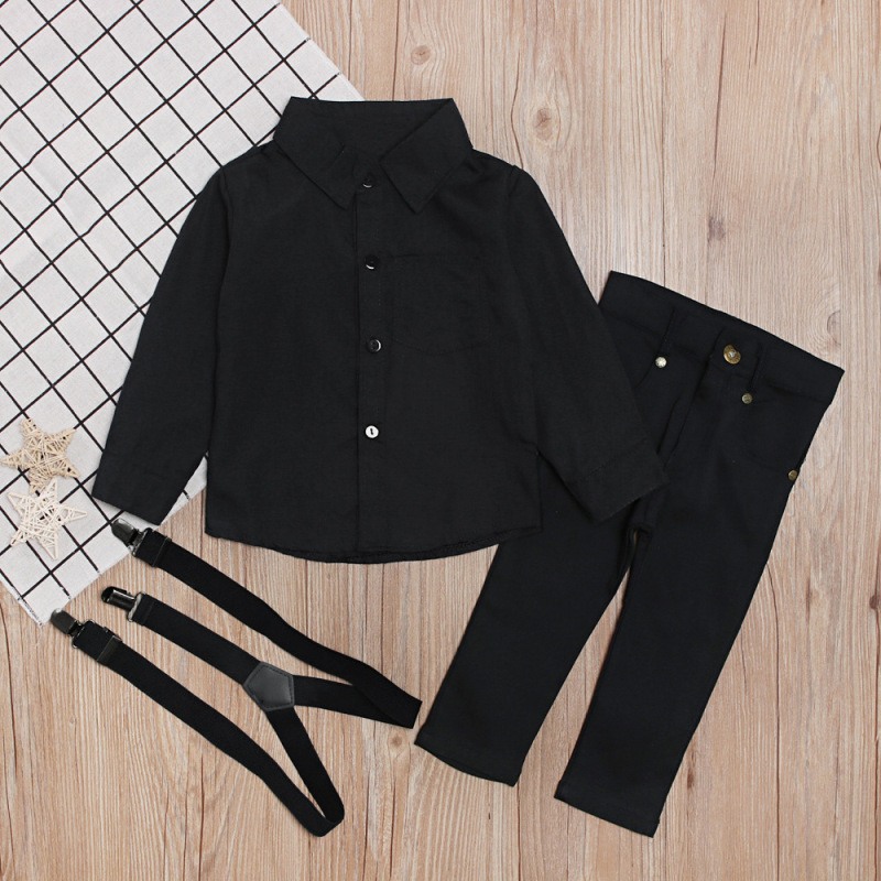 White Shirt Jeans Suit Children Baby Boy Clothing Set Children Boys Fashion Jeans Suit