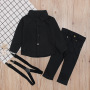 White Shirt Jeans Suit Children Baby Boy Clothing Set Children Boys Fashion Jeans Suit