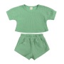 Conyson Toddler Baby Girls Boys 1-5Y Kids Summer Clothes Short Sleeve T-shirt Tops + Shorts Pants 2Pcs Outfits Set