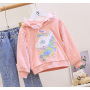 Conyson Custom Two Piece Outfits Top + Pearl Bead Denim Pants Cute Baby Girl Clothes Kids Casual Wear Girls Clothing Sets