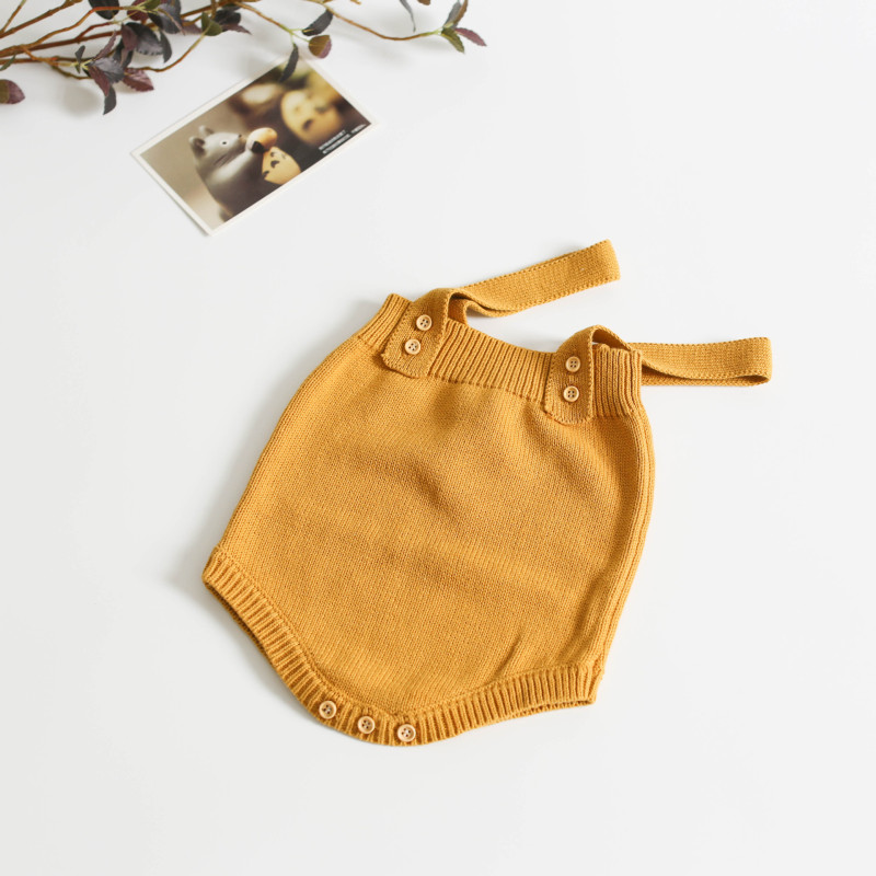 Conyson High Quality New Baby Unisex Spring Autumn Clothes Set Knitted Romper Triangle Crotch Button Jumpsuit 2Pcs Clothes Set